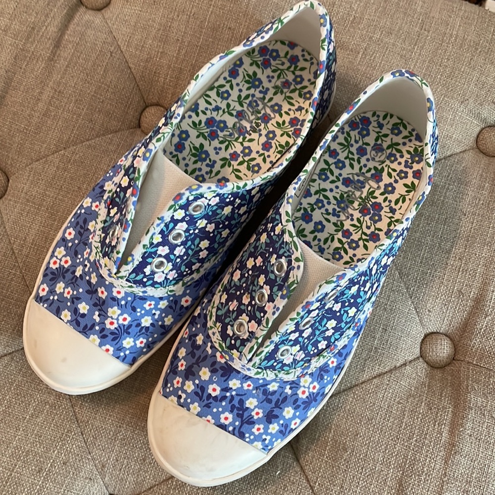 MiniBoden girls canvas slip on sneaker, euro size 37